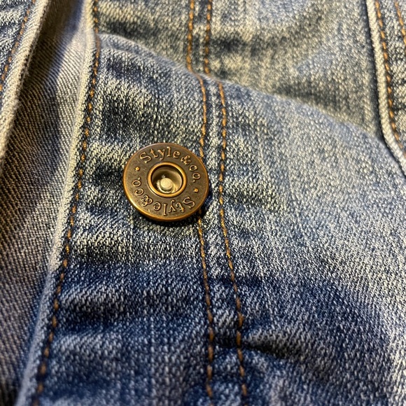 Style & Co. Denim Jean Jacket - Picture 3 of 4